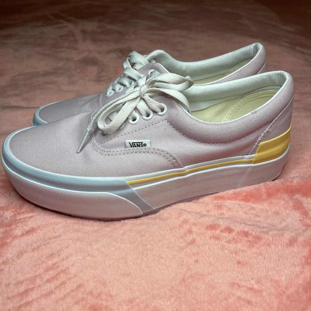 Vans, Purple,blue and yellow platforms